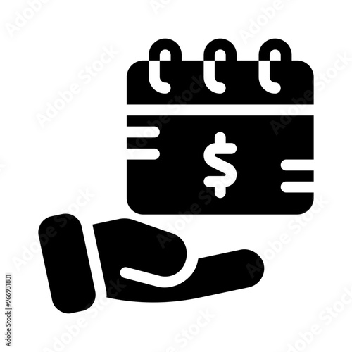 payment plan glyph icon