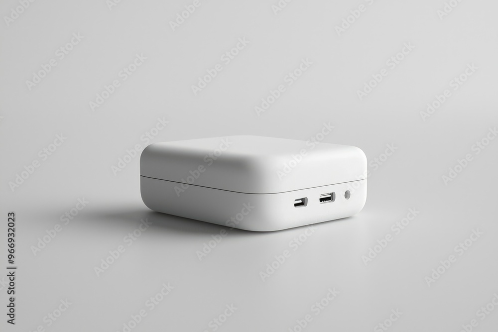 Fototapeta premium White Rectangular Device with Two Ports