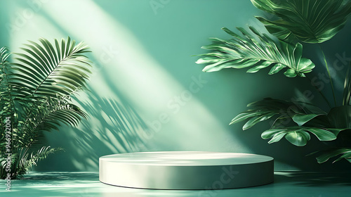 A serene display area with ...