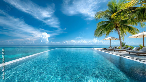 A serene infinity pool over...
