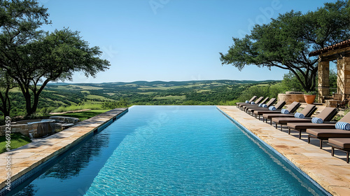 A serene infinity pool over...