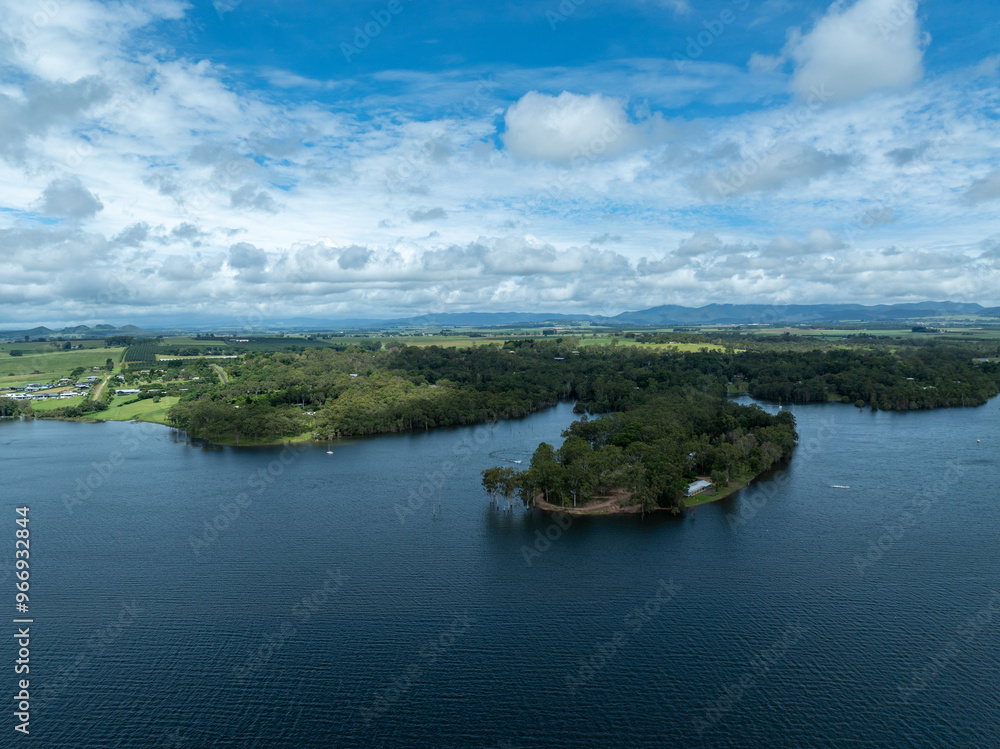 Aerial drone shot of lake tinaroo in Far North QLD Aerial drone shot of lake tinaroo in Far North QLD