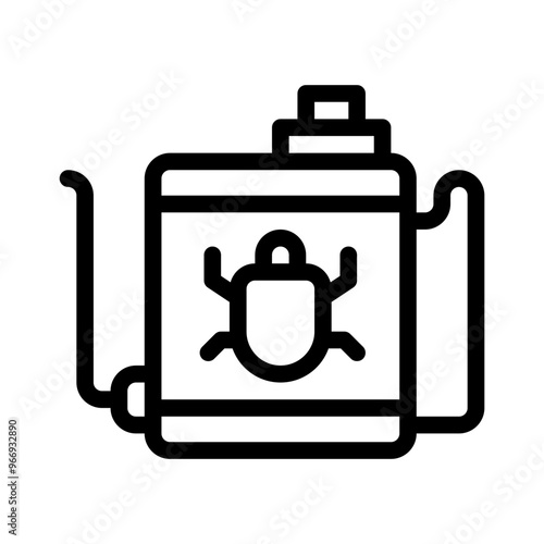 pesticide sprayer line icon