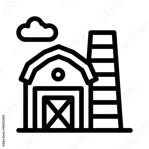 farmhouse line icon