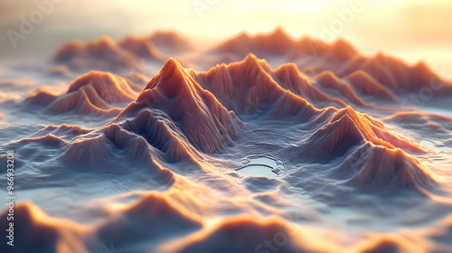 A serene landscape of mount...