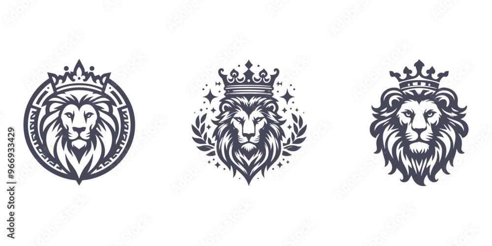 lion king design logo vector illustration lion king design logo vector illustration