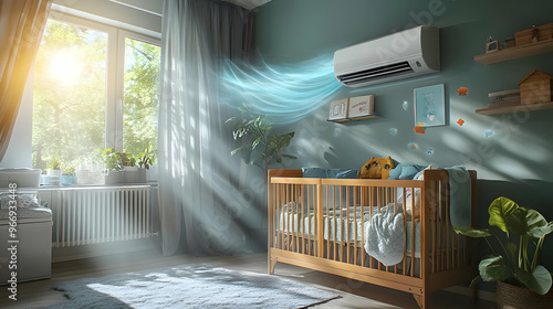 A serene nursery with a cri...