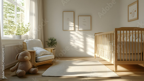 A serene nursery with a cri...