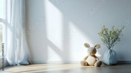 A serene room with soft lig...