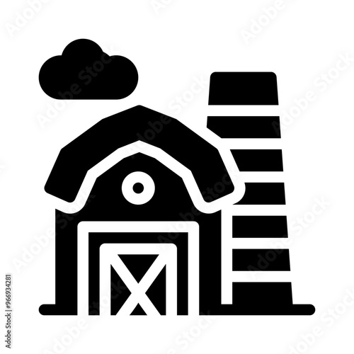 farmhouse glyph icon