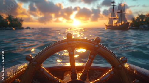 A serene sunset view from a...
