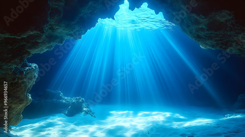 A serene underwater scene i...