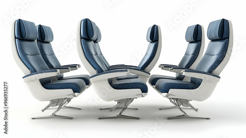 A set of modern airplane se...