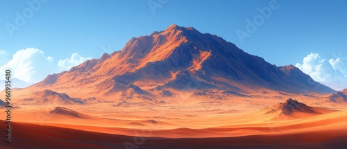 A Majestic Mountain Range Rising Above A Desert Landscape