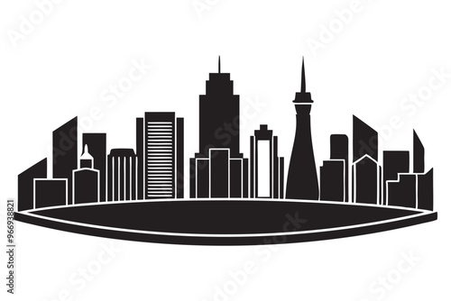 city silhouette illustration vector