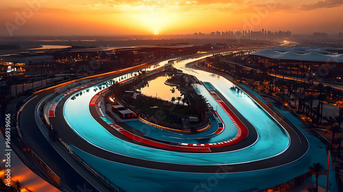 A stunning aerial view of a...