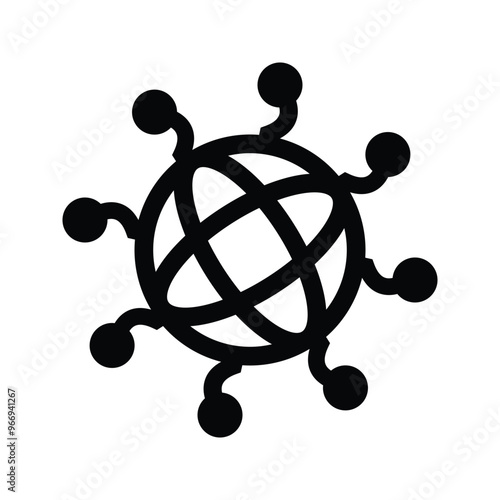 Cdn, global, network icon.