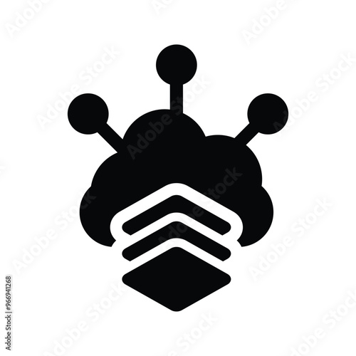 Cdn, layers, big data icon.