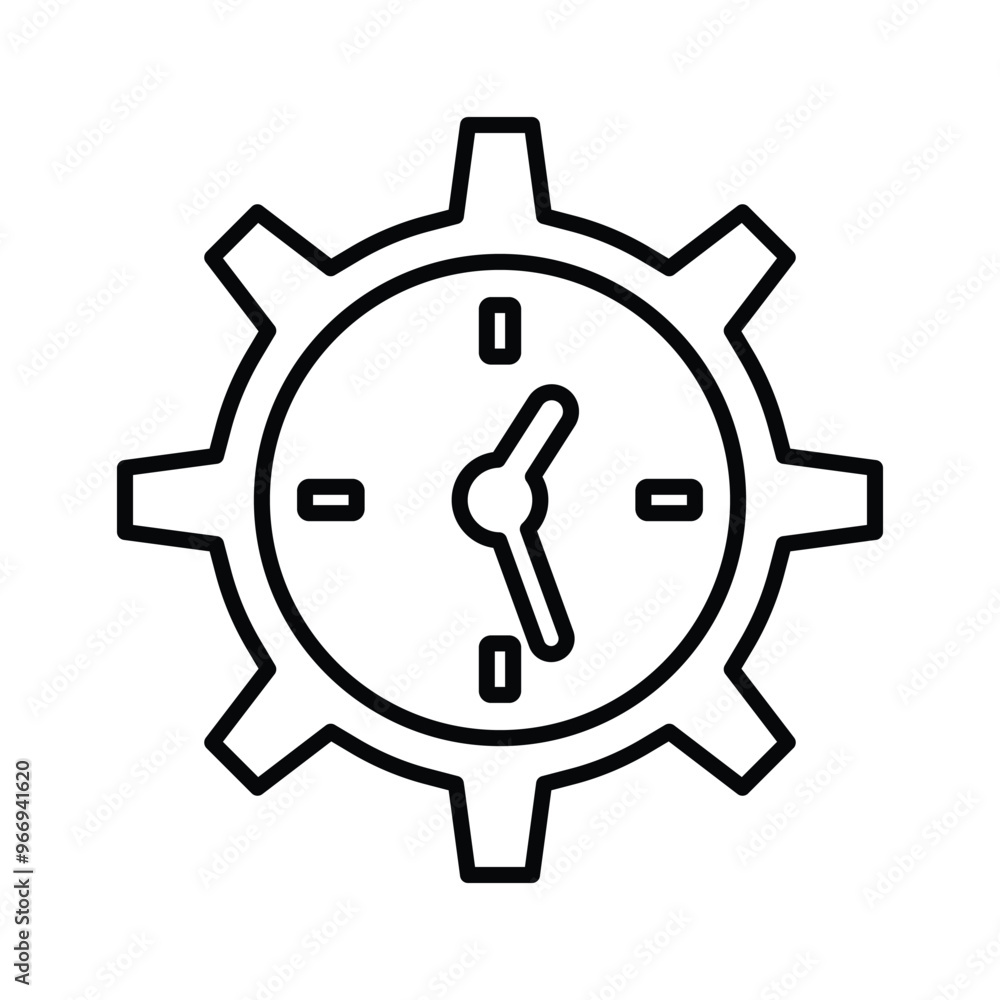 Clock, deadline, efficiency icon. Outline vector. Clock, deadline, efficiency icon. Outline vector.