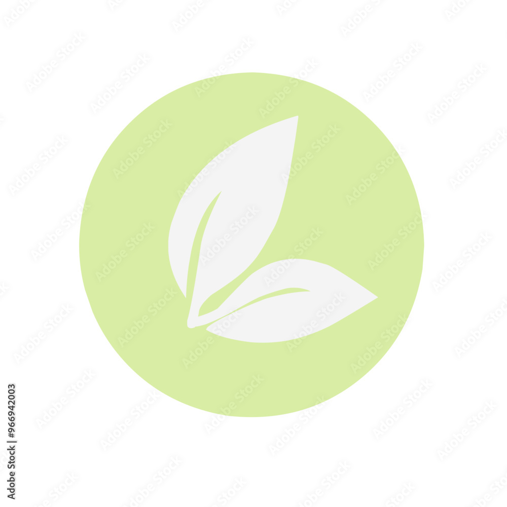 Branch with green leaves icons Branch with green leaves icons