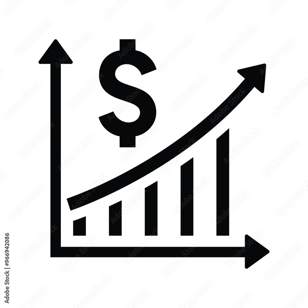 Earnings, growth, income icon. Earnings, growth, income icon.