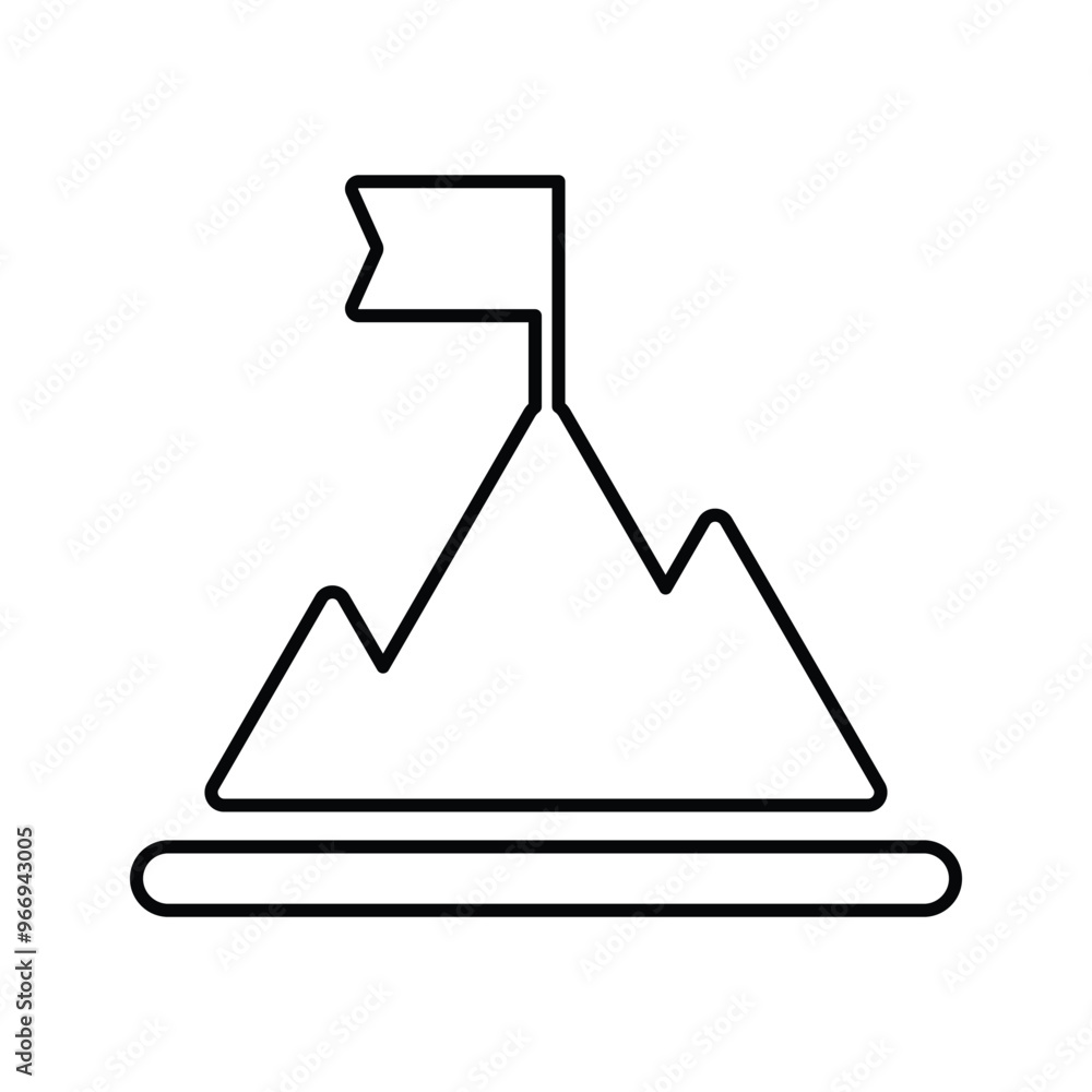 Leader, mountains, winner icon. Outline vector. Leader, mountains, winner icon. Outline vector.