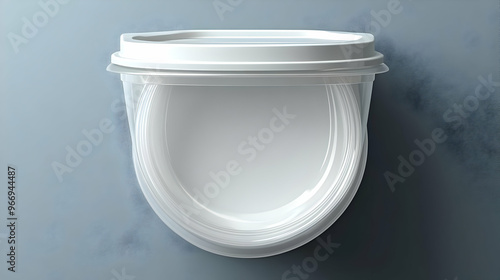 A transparent plastic conta...