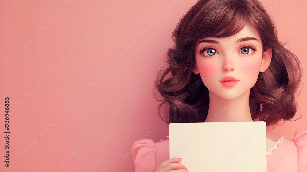 3D Character Displaying a Blank Sign, a digital figure stands confidently, ready to convey a message or showcase information on an empty surface. 3D Character Displaying a Blank Sign, a digital figure stands confidently, ready to convey a message or showcase information on an empty surface.