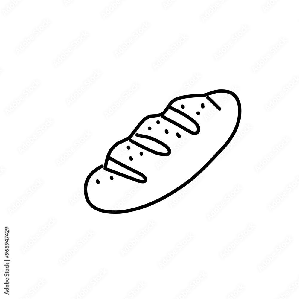 Bread thin line icon Bread thin line icon