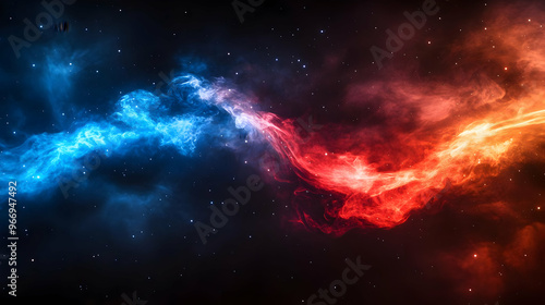 A vibrant cosmic scene with...