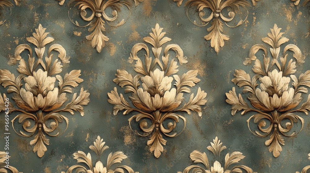 Ornate Floral Pattern Wallpaper Texture Background Ornate Floral Pattern Wallpaper Texture Background