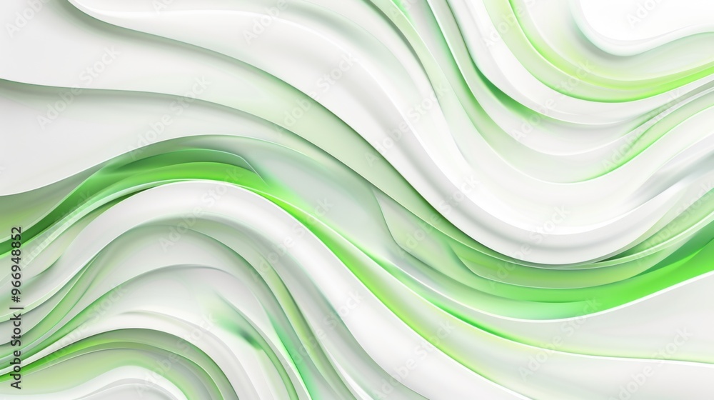 White and Green Wavy Abstract Background with Curved Lines - Stock Illustration
White and Green Wavy Abstract Background with Curved Lines - Stock Illustration