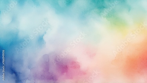 A soft, colorful watercolor background with blended hues creating a serene effect.