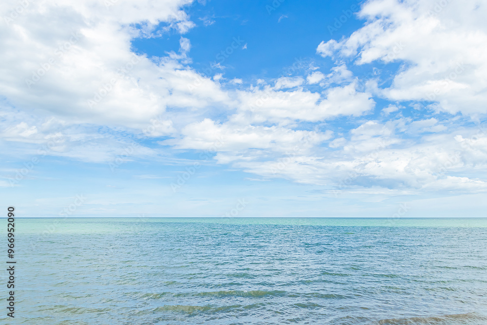 Nature daylight and blue sky with white clouds floating on at morning over the sea. Nature daylight and blue sky with white clouds floating on at morning over the sea.