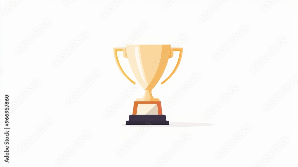A simple, flat picture of a trophy cup. It's on a white background. A simple, flat picture of a trophy cup. It's on a white background.