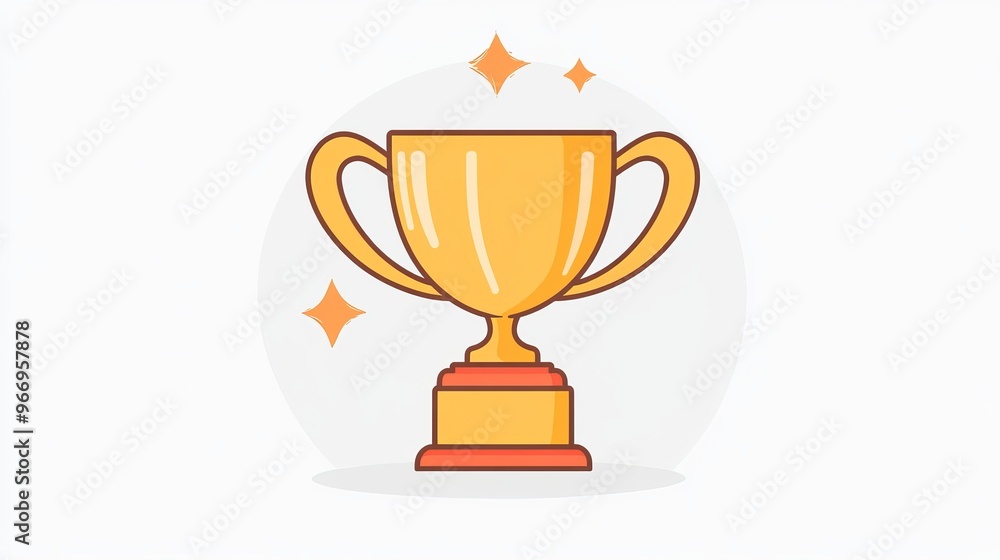 A trophy icon, like a gold cup, that shows someone has won. It's a common symbol used on websites and apps to represent rewards. A trophy icon, like a gold cup, that shows someone has won. It's a common symbol used on websites and apps to represent rewards.