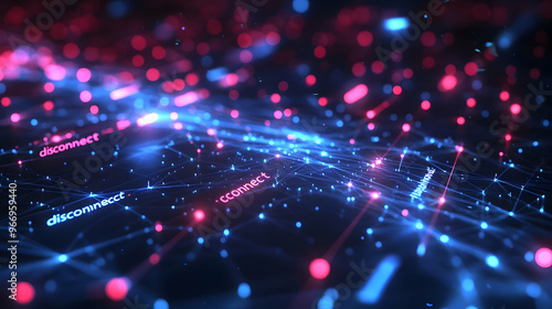 Abstract digital network wi...
