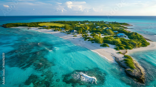 Aerial view of a tropical i...