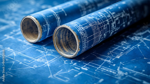 Blueprint rolls on a detail...
