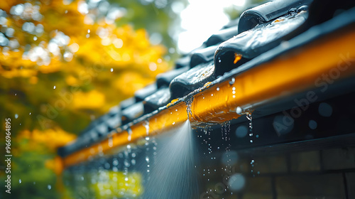 Close-up of rainwater flowi...