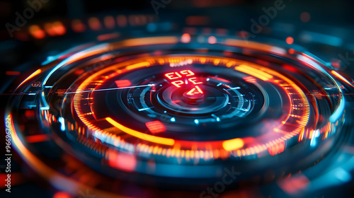 Futuristic digital interfac...