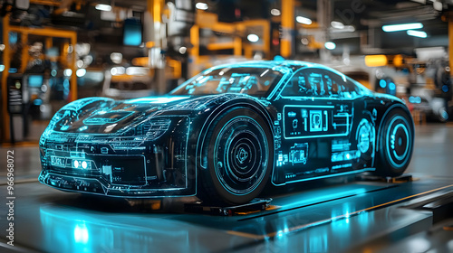 Futuristic transparent car ...
