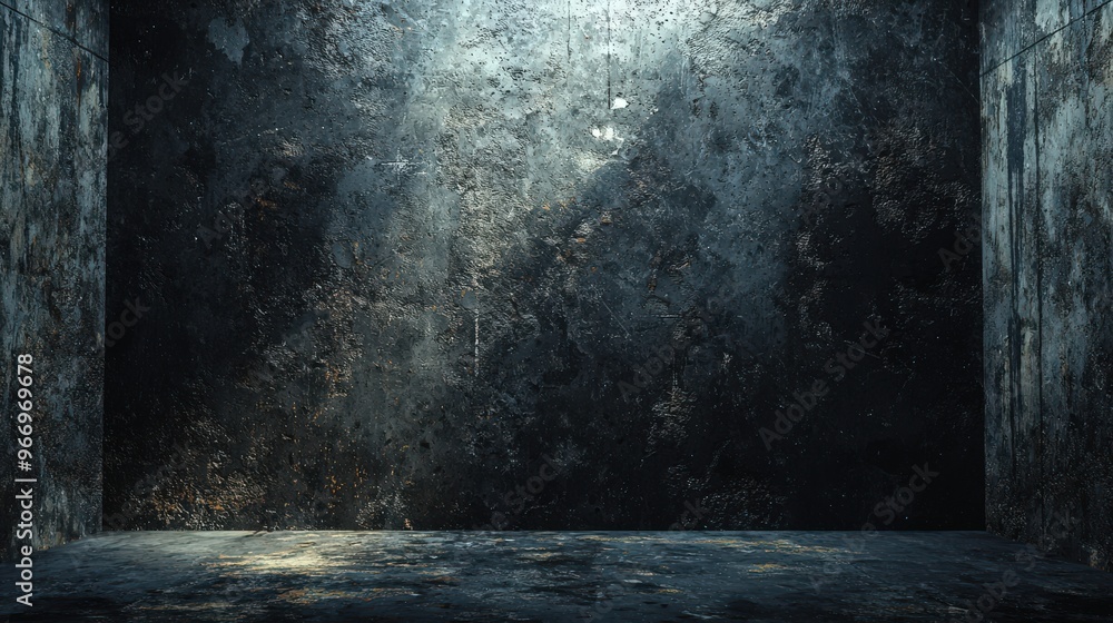 Spooky background of dark walls with a lightly textured black concrete cement, offering a chilling and dramatic setting with a gritty, unsettling atmosphere Spooky background of dark walls with a lightly textured black concrete cement, offering a chilling and dramatic setting with a gritty, unsettling atmosphere