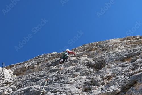 Wallpaper Mural Rock climbing dolomites italy alps outdoor sports Torontodigital.ca