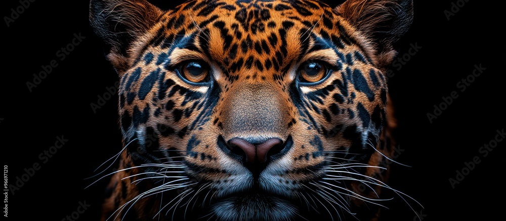 Obraz premium Close-up Portrait of a Jaguar