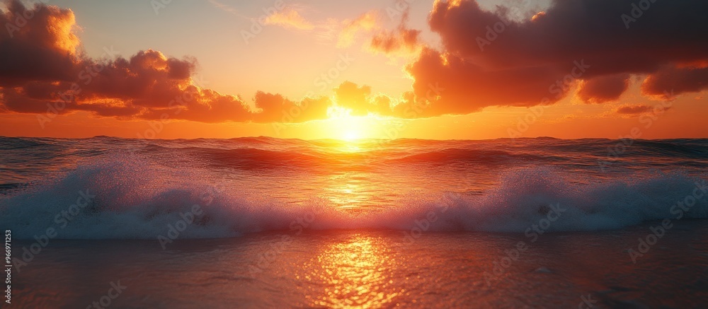 Golden Sunset Over the Ocean Golden Sunset Over the Ocean