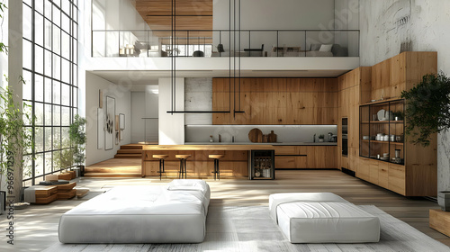 Modern open-concept living ...