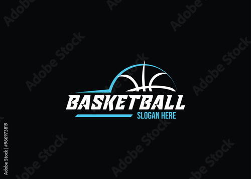 basketball sport logo. with minimalist style. perfect for sportswear, basketball club t-shirt design, or basketball league