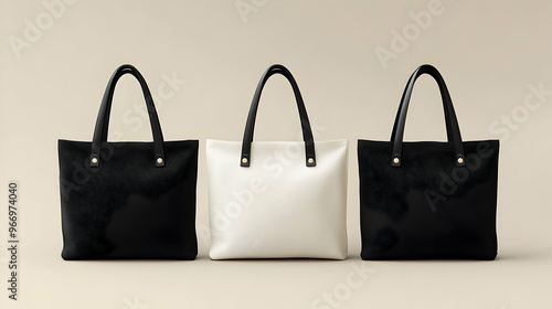Three stylish tote bags in ...