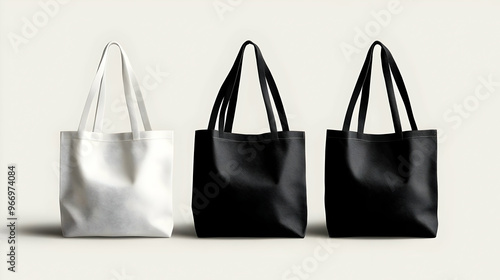 Three stylish tote bags in ...
